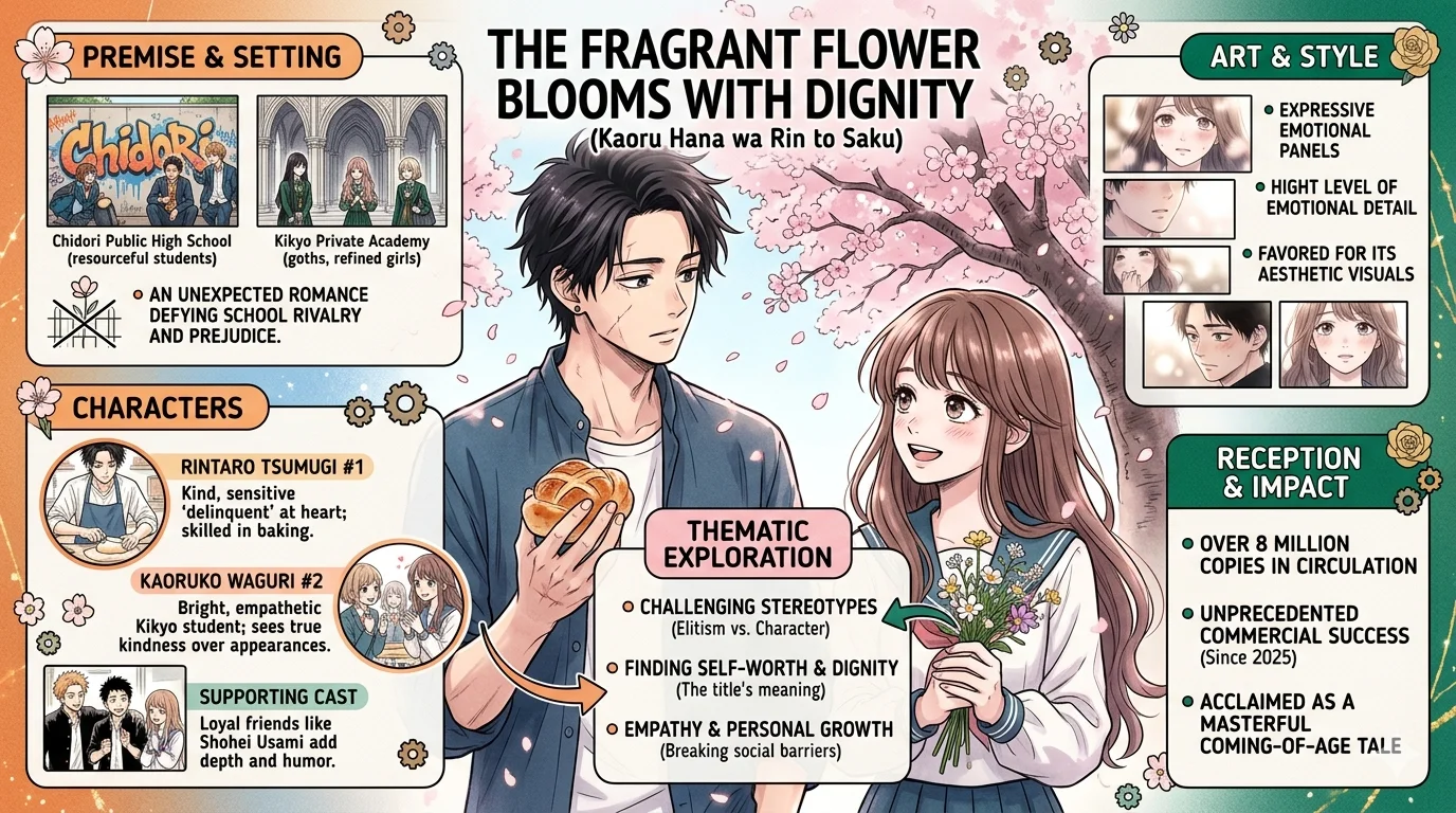 the fragrant flower blooms with dignity manga